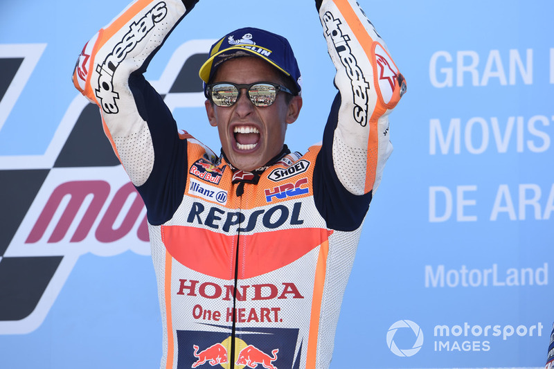 Podio: ganador de la carrera Marc Márquez, Repsol Honda Team