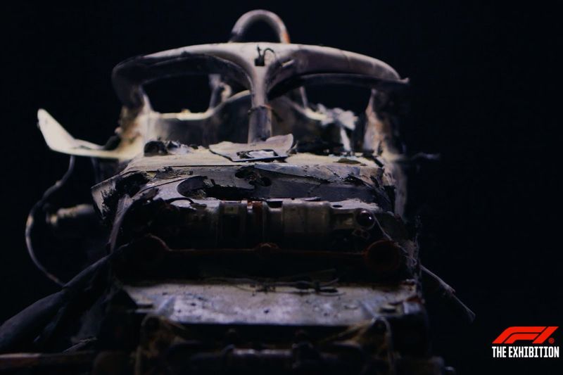 El coche de Romain Grosjean de su accidente de 2020