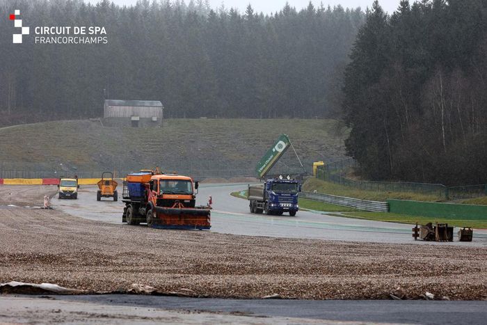 Obras em Spa-Francorchamps