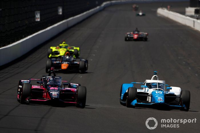 Helio Castroneves, Meyer Shank Racing Honda, Alex Palou, Chip Ganassi Racing Honda