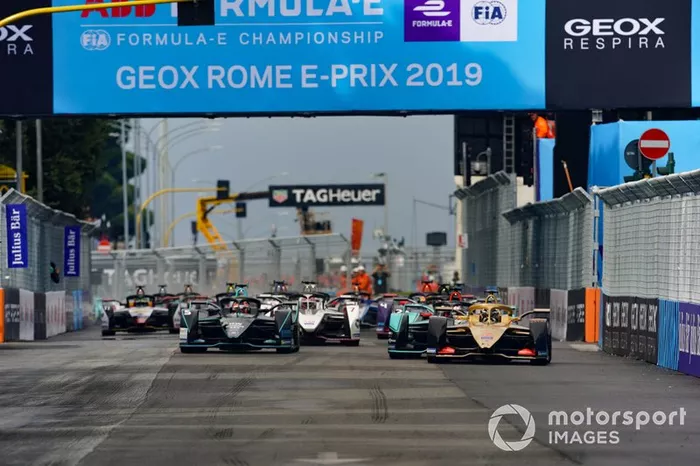 Andre Lotterer, DS TECHEETAH, DS E-Tense FE19, Mitch Evans, Panasonic Jaguar Racing, Jaguar I-Type 3, Stoffel Vandoorne, HWA Racelab, VFE-05, al inicio