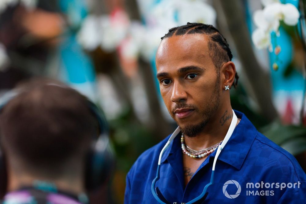 Lewis Hamilton, Mercedes-AMG habla con los medios de comunicación