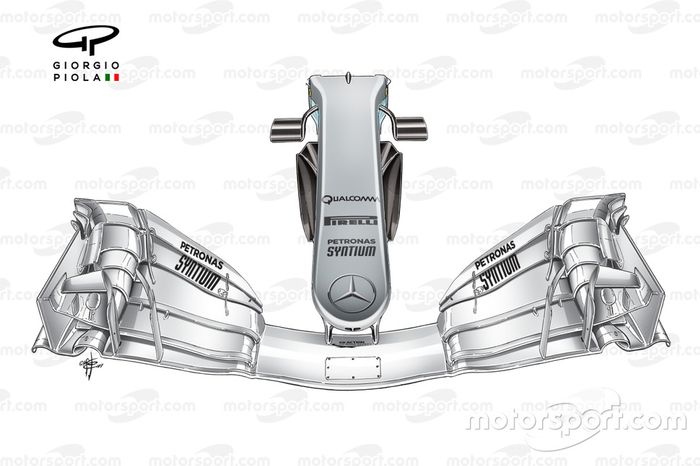 Mercedes W08 Nariz estrecha, GP de España.