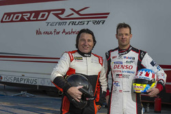 Max Pucher, propriétaire de l'équipe, et Alexander Wurz avant le test de la Ford Fiesta du World RX Team Austria