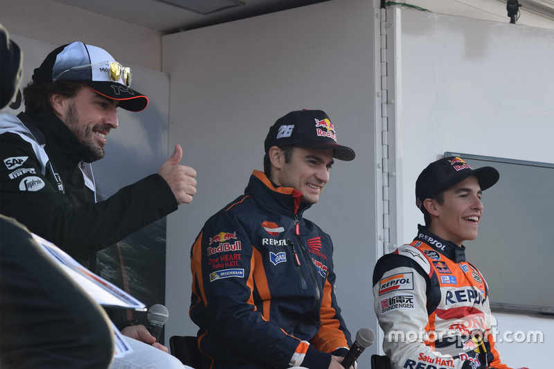 Fernando Alonso, Dani Pedrosa et Marc Márquez