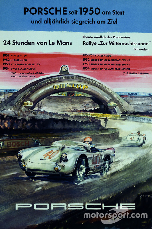 Poster Porsche 24h de Le Mans 1954