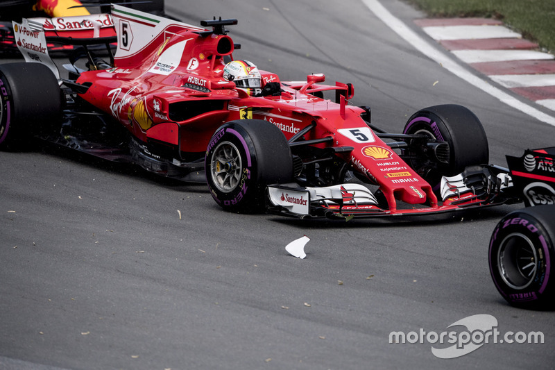 Себастьян Феттель, Ferrari SF70H, аварія