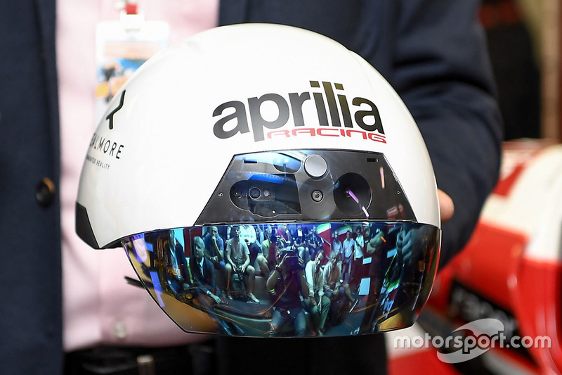 AR Helmet for mechanics of Aprilia Racing Team Gresini