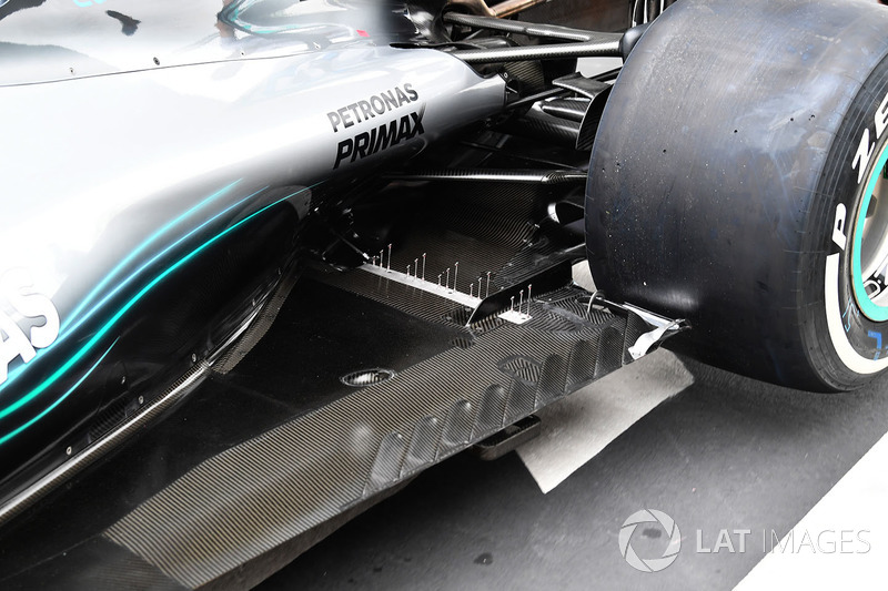 Mercedes-AMG F1 W09 EQ Power+ rear floor detail