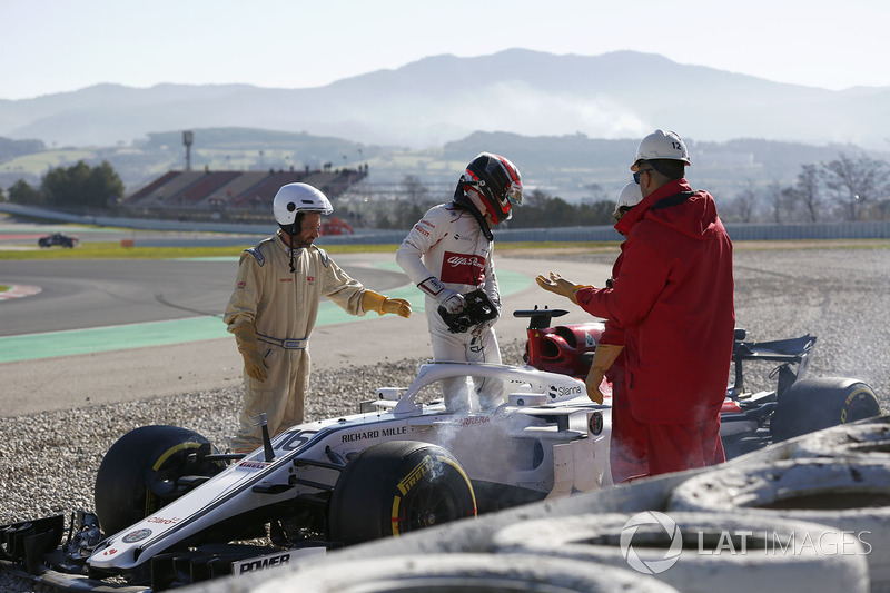 Charles Leclerc, Alfa Romeo Sauber C37 crashes