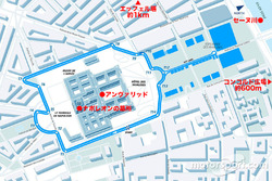 パリePrixのコース図。パリの本当に中心であることが、お判り頂けるだろう