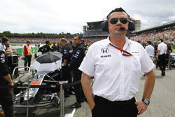Eric Boullier, McLaren Racing Director, op de grid