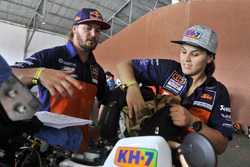 Laia Sanz met Toby Price, Red Bull KTM Factory Team
