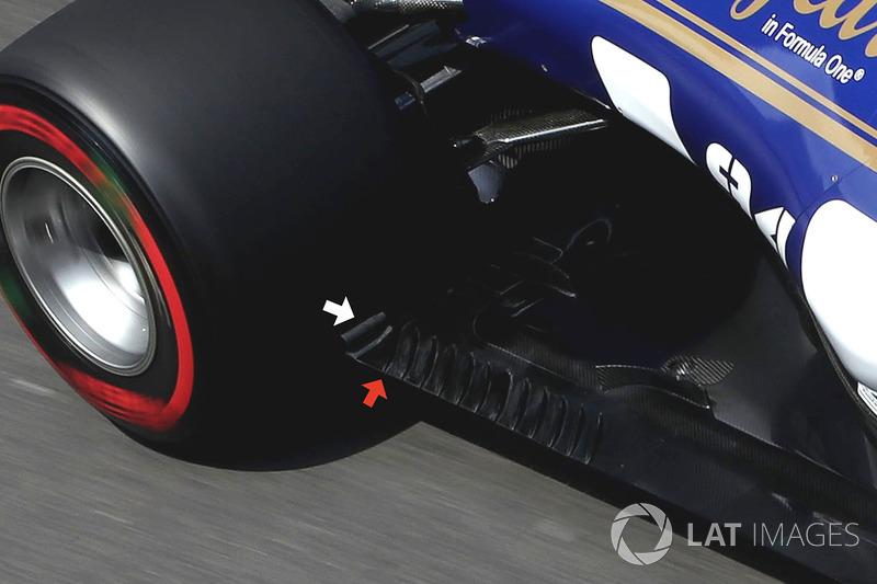 Sauber C36 tyre squirt