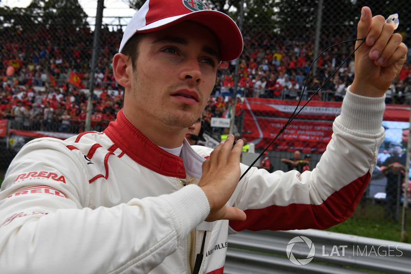 Charles Leclerc, Alfa Romeo Sauber F1 Team on the grid