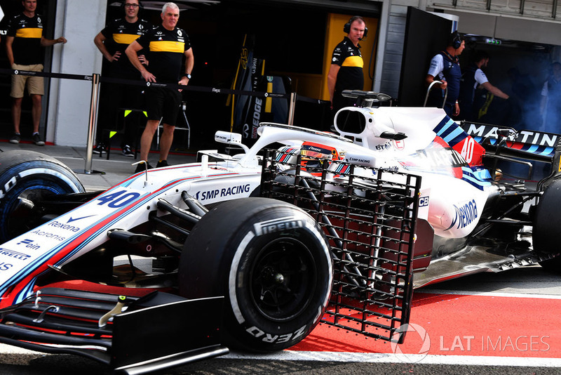 Robert Kubica, Williams FW41, czujniki aerodynamiczne