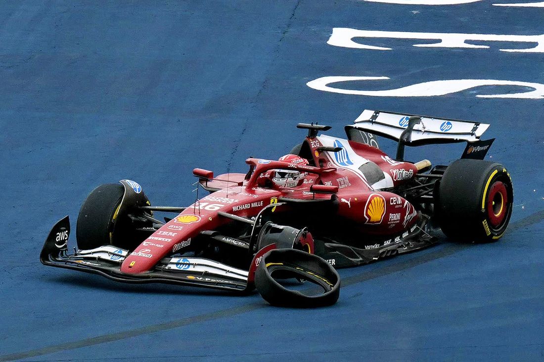 Charles Leclerc, accidente en Ferrari