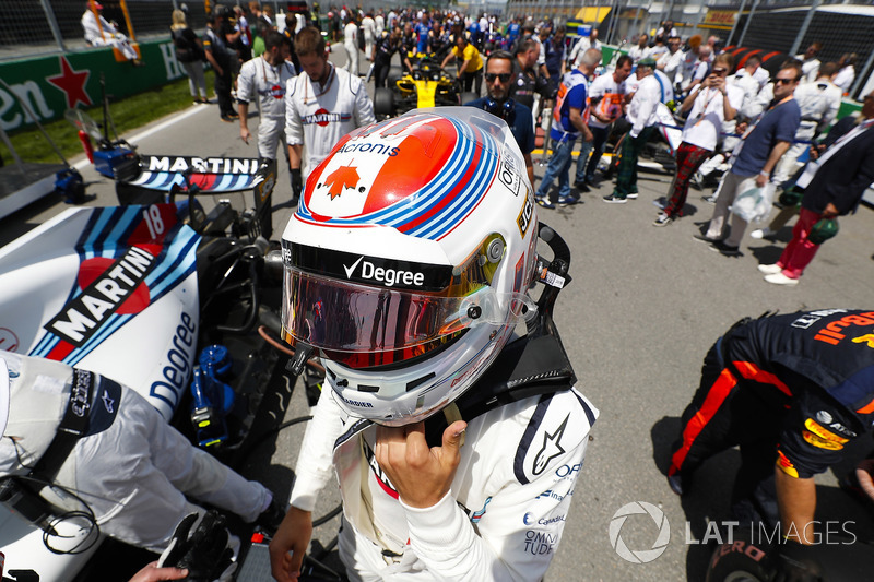 Lance Stroll, Williams Racing, on the grid