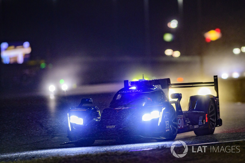 #90 Spirit of Daytona Racing Cadillac DPi, P: Tristan Vautier, Matt McMurry, Eddie Cheever III rain