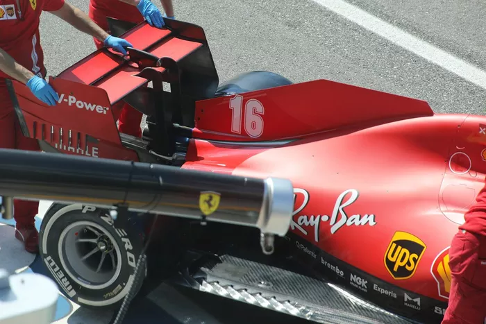 Ferrari SF1000, dettaglio dell'ala posteriore