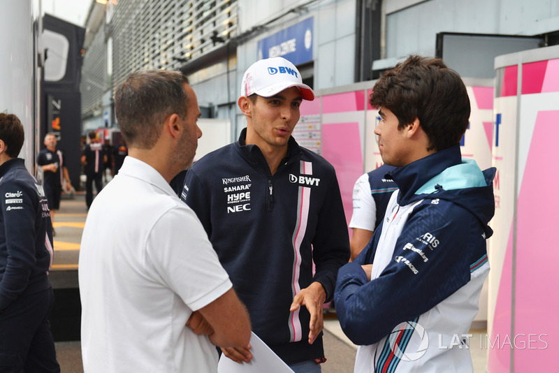 Esteban Ocon, Racing Point Force India F1 Team, Lance Stroll, Williams Racing
