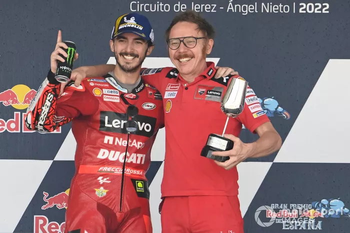 Podio: ganador Francesco Bagnaia, Ducati Team 
