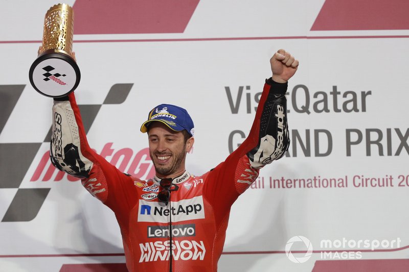 Podio: il vincitore della gara Andrea Dovizioso, Ducati Team
