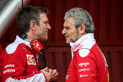 James Allison, Ferrari Chassis Technical Director with Maurizio Arrivabene, Ferrari Team Principal
