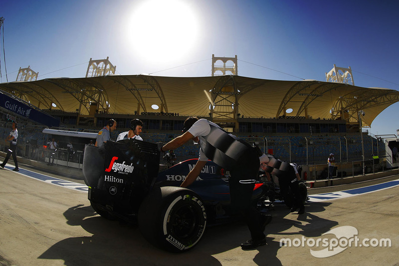 Stoffel Vandoorne, McLaren MP4-31 in the pits