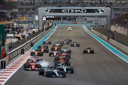 Valtteri Bottas, Mercedes AMG F1 W08, Lewis Hamilton, Mercedes AMG F1 W08, Sebastian Vettel, Ferrari SF70H, Daniel Ricciardo, Red Bull Racing RB13, Kimi Raikkonen, Ferrari SF70H, Max Verstappen, Red Bull Racing RB13