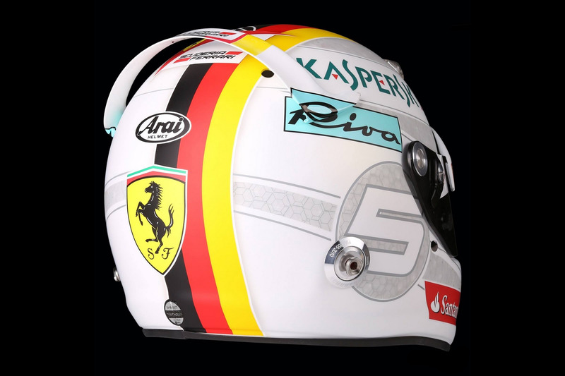 Casque spécial de Sebastian Vettel