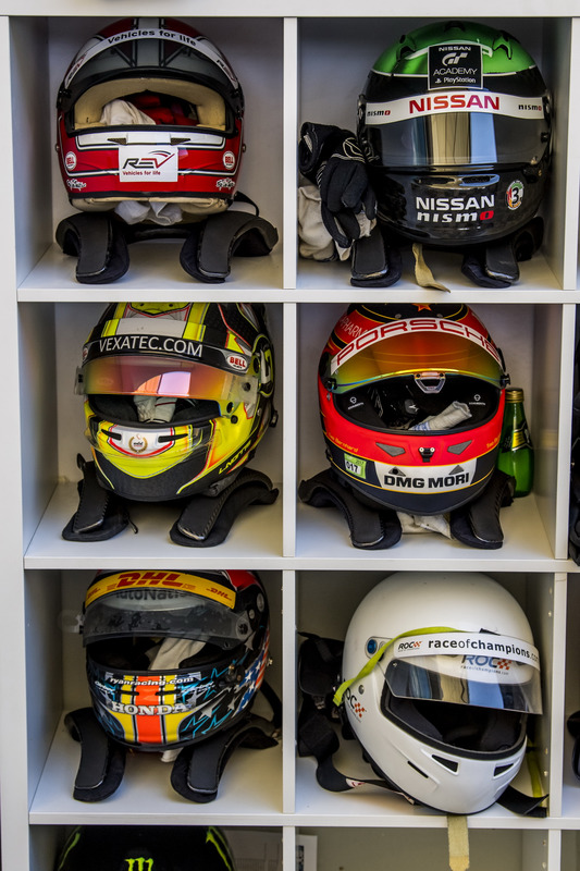 The drivers helmets