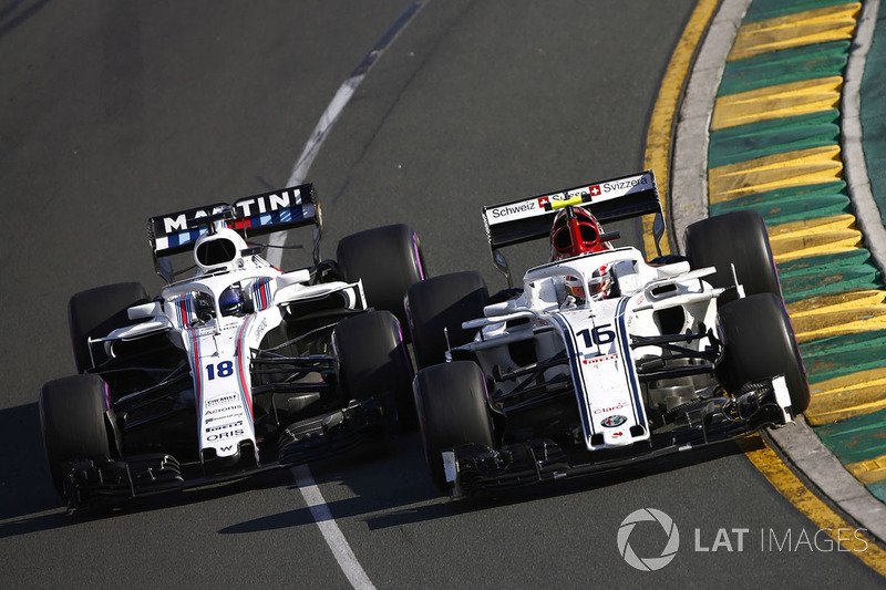Шарль Леклер, Alfa Romeo Sauber C37, и Лэнс Стролл, Williams FW41