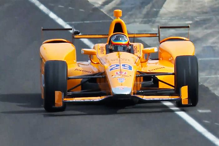 Fernando Alonso, Andretti Autosport Honda deja los pits por primera vez