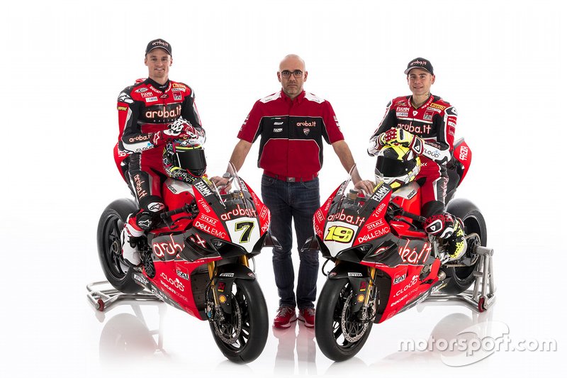 Chaz Davies, Aruba.it Racing-Ducati SBK Team, Alvaro Bautista, Aruba.it Racing-Ducati SBK Team met teamleden