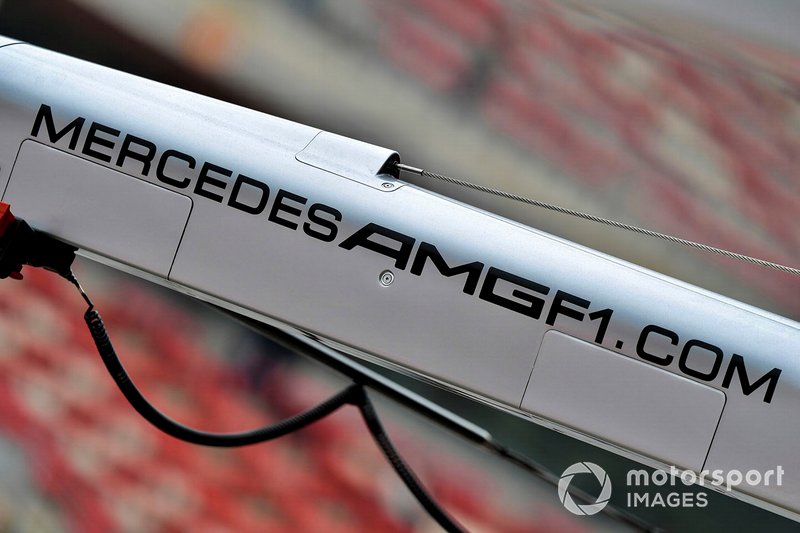 Mercedes AMG pit gantry detail