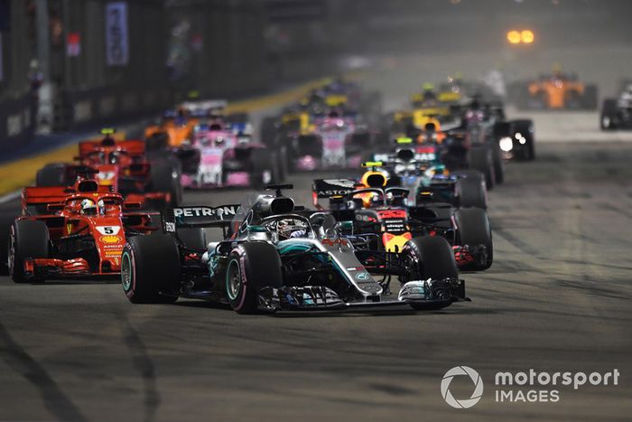 La salida del GP de Singapur