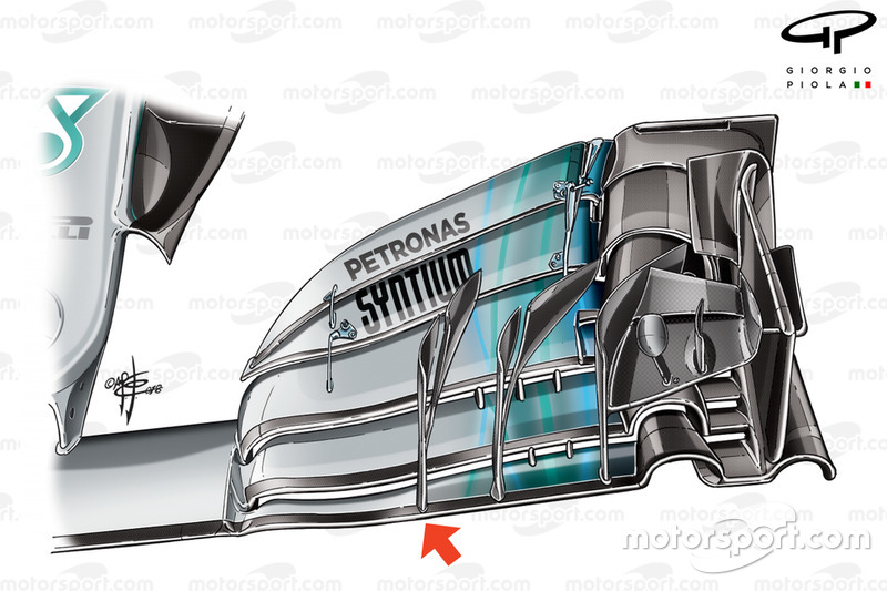 Mercedes W09 front wing