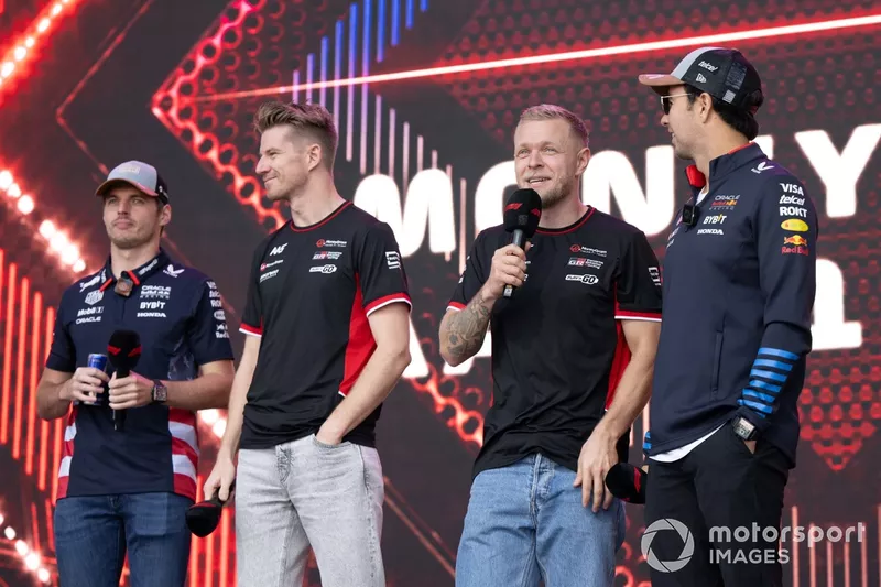 Max Verstappen, Red Bull Racing Nico Hulkenberg, Haas F1 Team Kevin Magnussen, Haas F1 Team Sergio Perez, Red Bull Racing