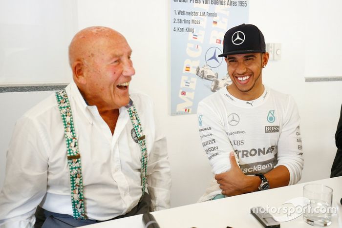 Lewis Hamilton e Sir Stirling Moss a Monza
