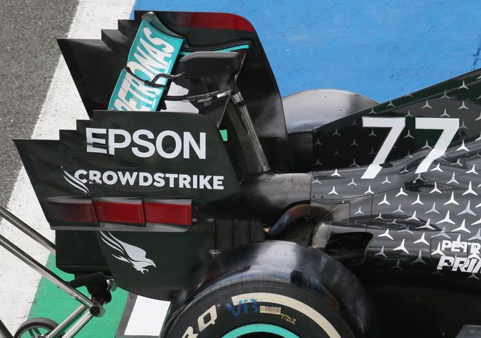 Alerón trasero del Mercedes AMG F1 W11