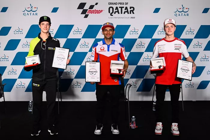 Premios por la pole position a Celestino Vietti, VR46 Racing Team, Jorge Martín, Pramac Racing, Izan Guevara, GASGAS Aspar Team