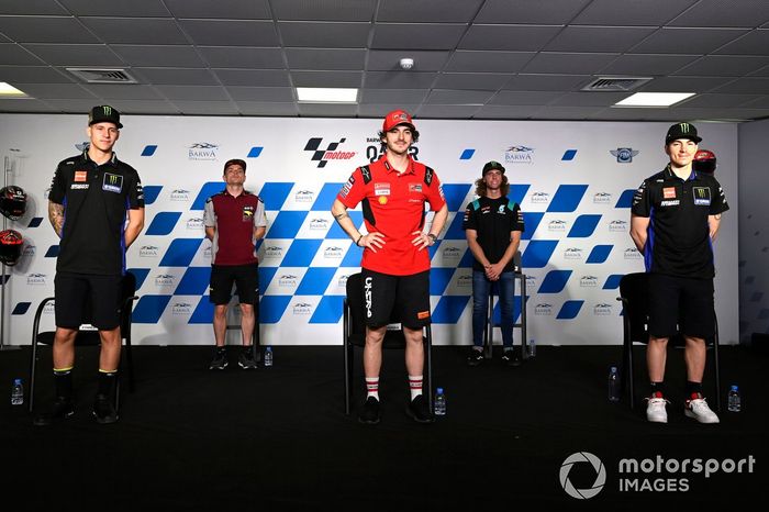 Fabio Quartararo, Yamaha Factory Racing, Sam Lowes, Marc VDS Racing, Francesco Bagnaia, Ducati Team, Darryn Binder, Petronas Sprinta Racing, Maverick Vinales, Yamaha Factory Racing