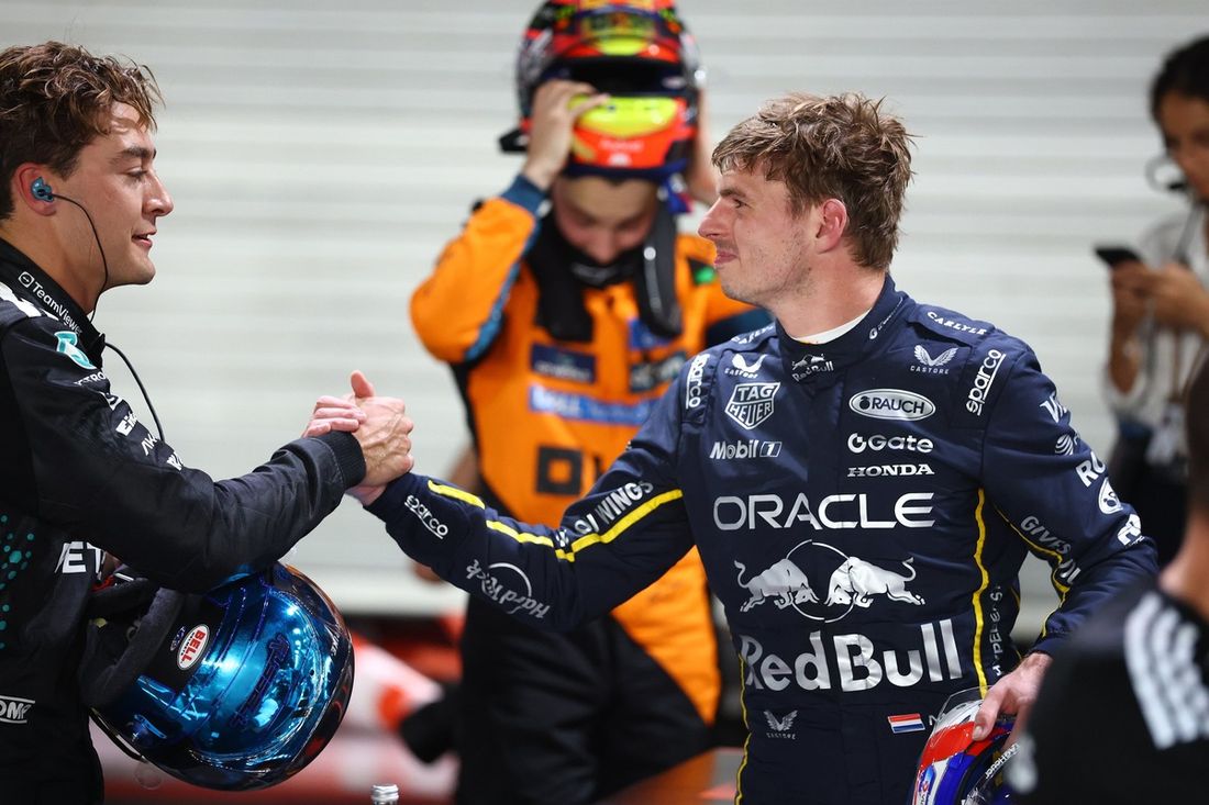 Max Verstappen, Red Bull Racing, George Russell, Mercedes