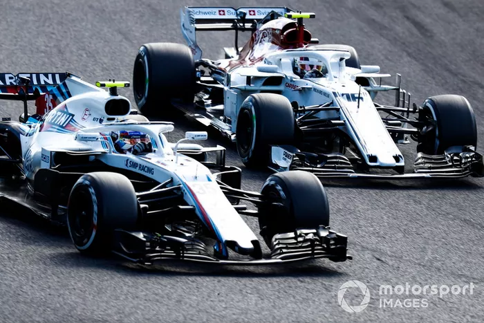 Sergey Sirotkin, Williams FW41, batalla con Charles Leclerc, Sauber C37 
