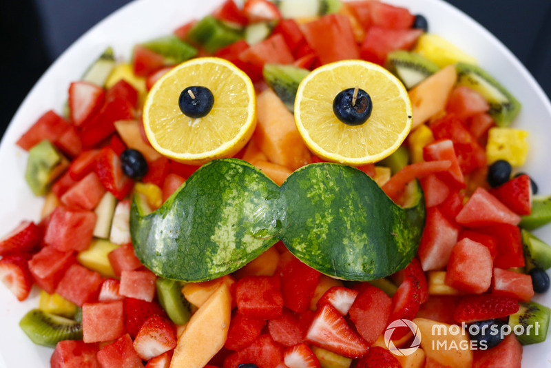 Una cara de frutas