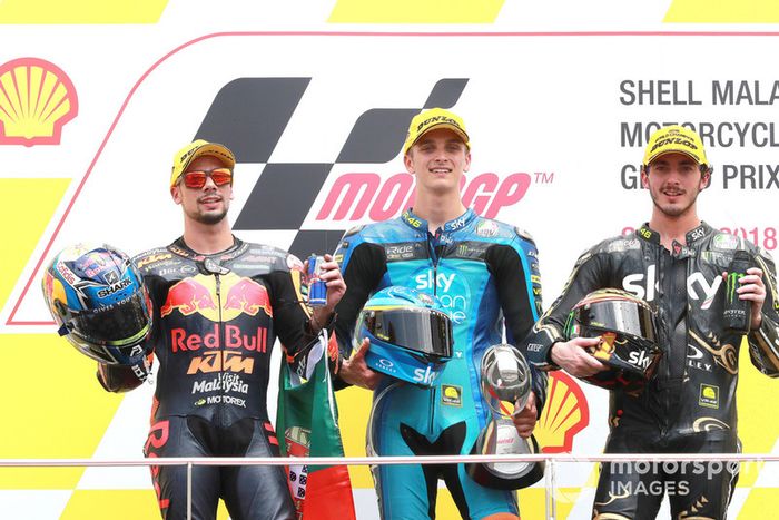 Miguel Oliveira, Red Bull KTM Ajo Luca Marini, Sky Racing Team VR46 Francesco Bagnaia, Sky Racing Team VR46