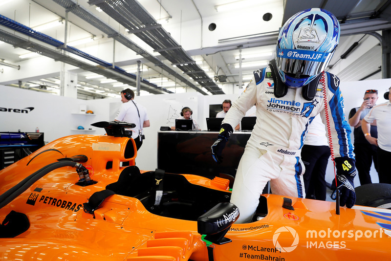 Jimmie Johnson in the McLaren