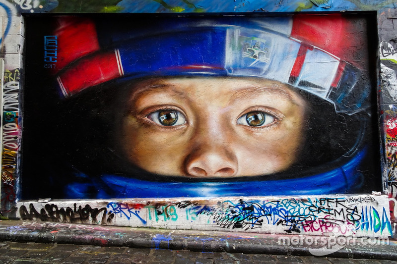 Arte callejero de F1 en Melbourne