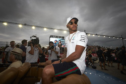 Lewis Hamilton, Mercedes AMG F1, in the drivers parade